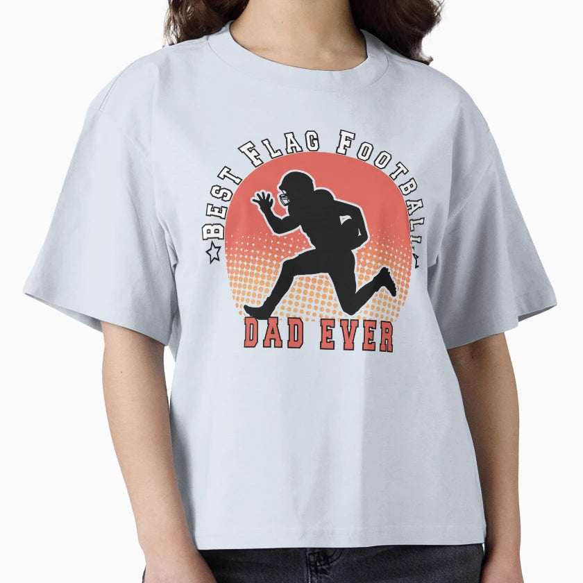 Best Flag Football Dad Ever T-Shirt - Aesthetic Graphic for Adults - T-Shirt, Sweatshirt, Hoodie