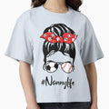 Classy Nanny Life Soccer Messy Bun T-Shirt - Novelty Apparel for Adults - T-Shirt, Sweatshirt, Hoodie