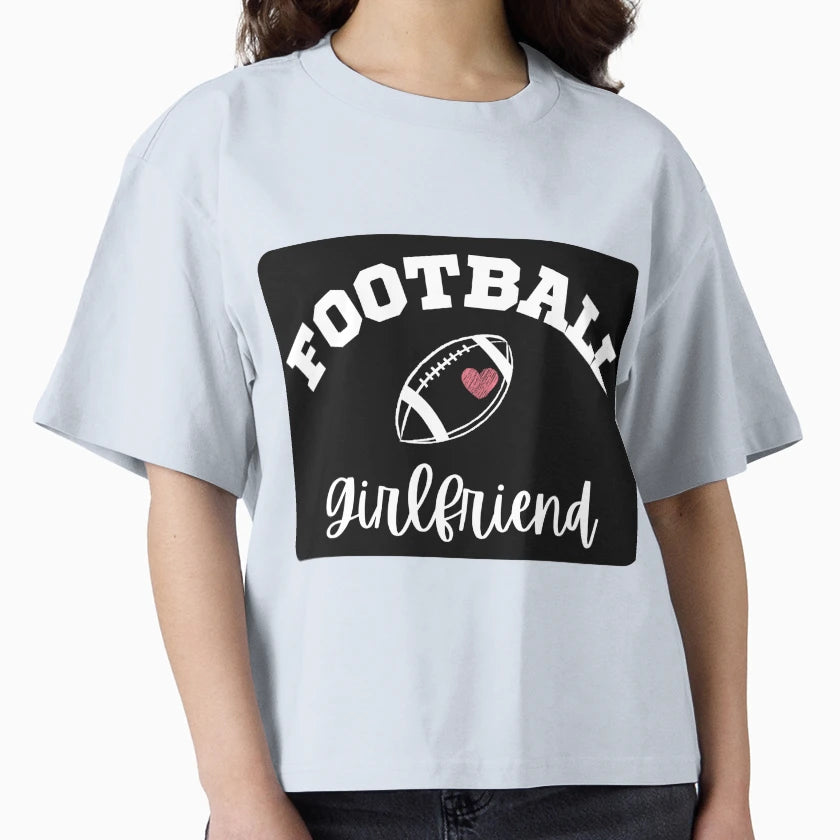 Football Girlfriend Heart T-Shirt - Graphic Print for Adults - T-Shirt, Sweatshirt, Hoodie