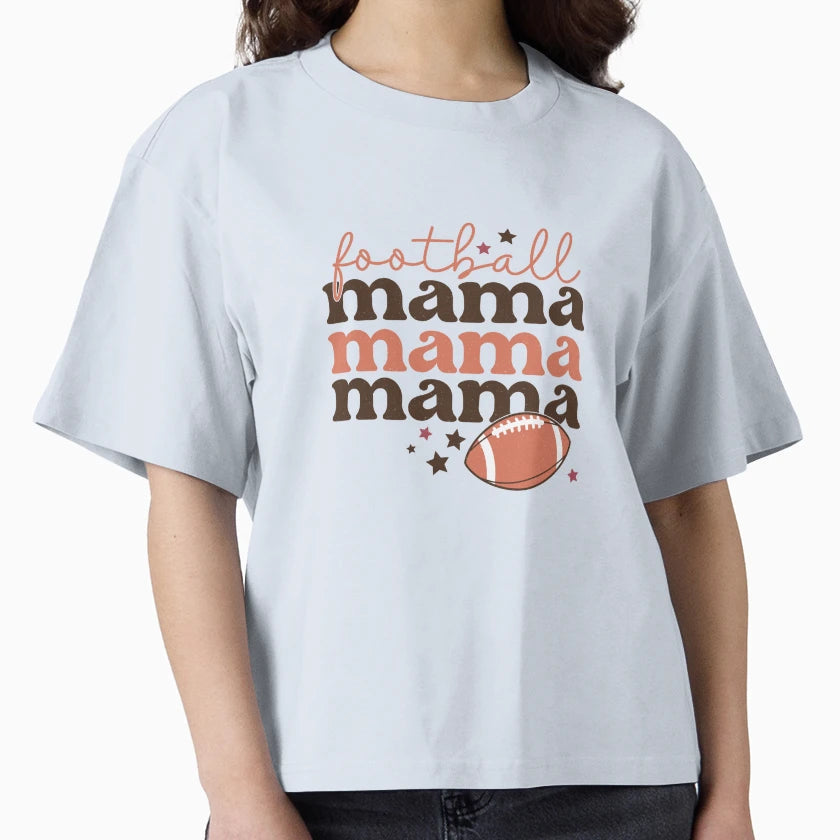 Football Mama Brown Sports T-Shirt - Trendy Graphic Unisex - T-Shirt, Sweatshirt, Hoodie