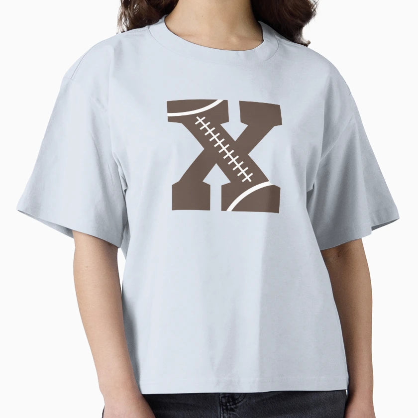Personalized Football Initial X T-Shirt - Streetwear Style Men Women - T-Shirt, Sweatshirt, Hoodie