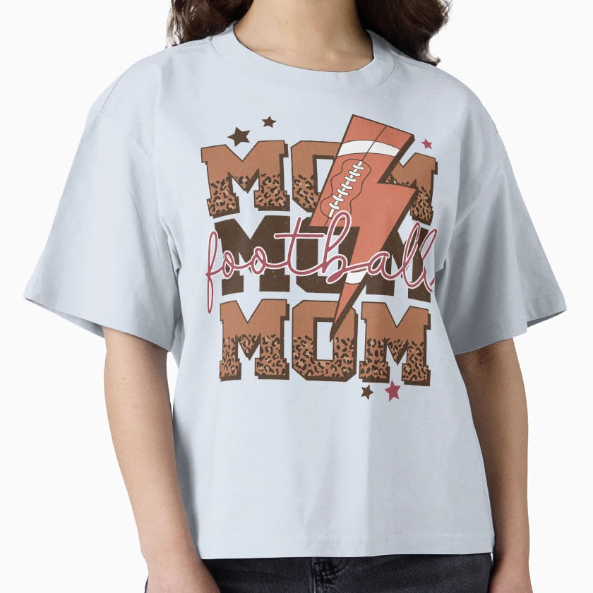 Mom Mom Mom Football Mothers Day T-Shirt - Streetwear Style for Adults - T-Shirt, Sweatshirt, Hoodie