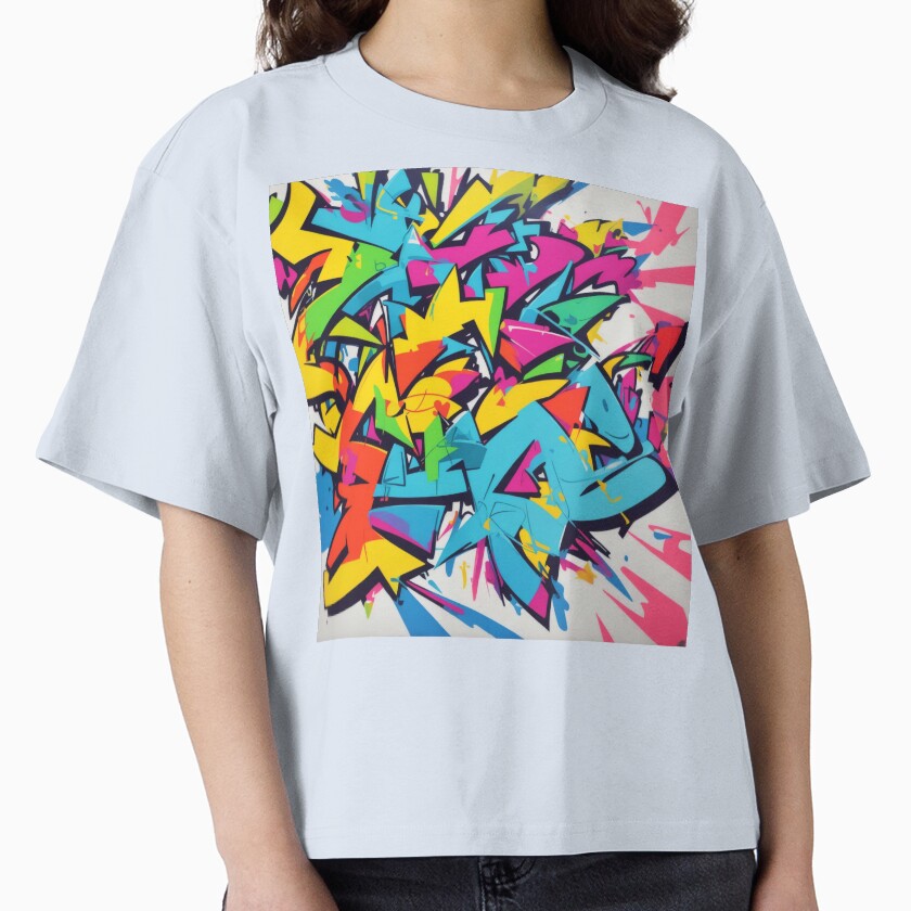 A vibrant, abstract graffiti sticker with bold, - Adult & Kids T-Shirts, Sweatshirts & Hoodies apparel design preview 1