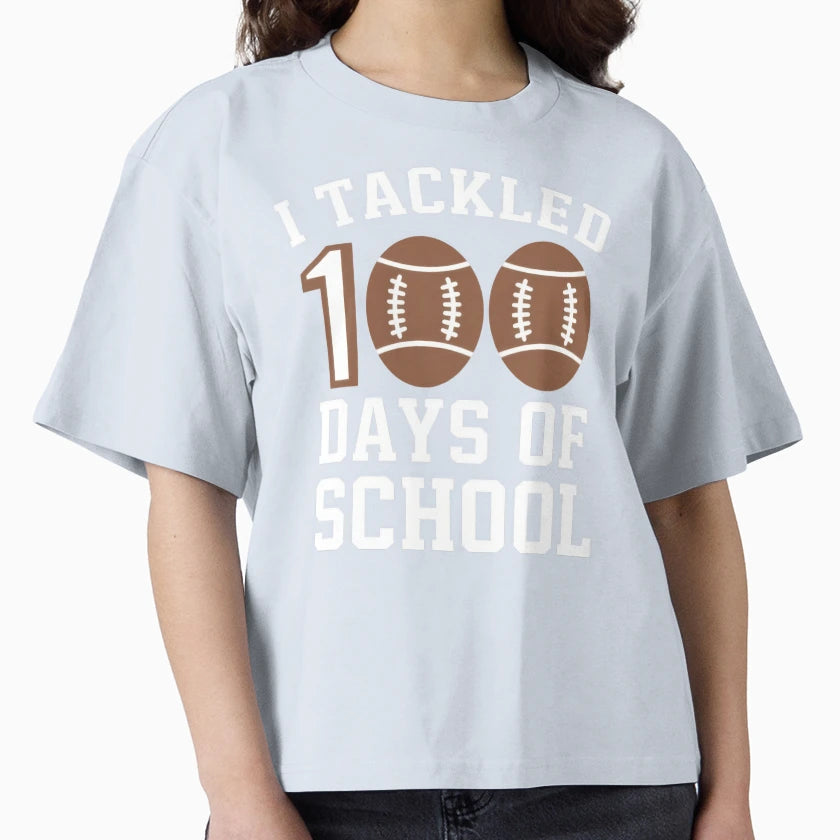 I Tackled 100 Days School T-Shirt - Aesthetic Graphic Men Women - T-Shirt, Sweatshirt, Hoodie