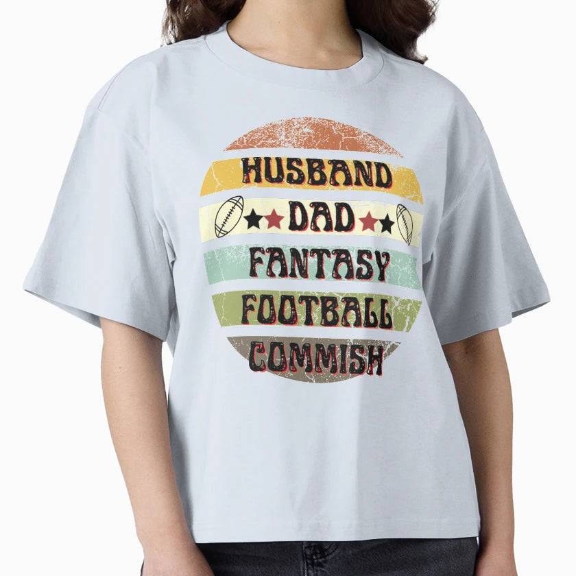 Husband Dad Fantasy Football Commish T-Shirt - Unique Graphic Men Women - T-Shirt, Sweatshirt, Hoodie