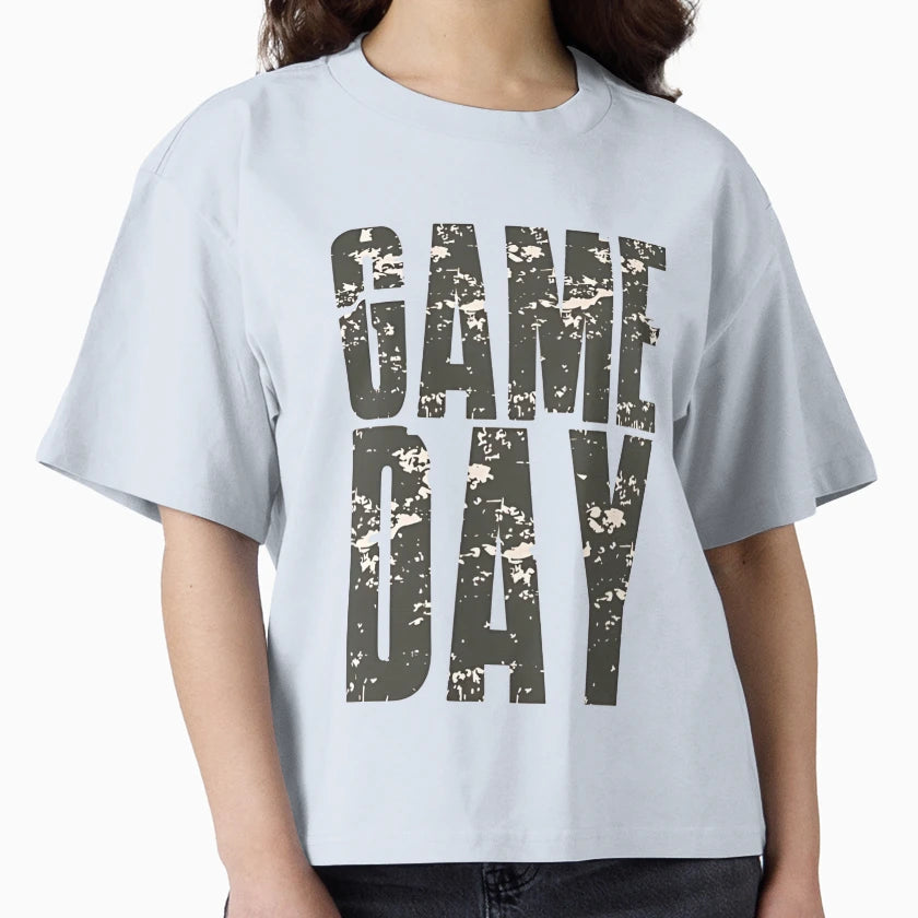 Game Day Distressed Typography T-Shirt - Aesthetic Graphic for Adults - T-Shirt, Sweatshirt, Hoodie