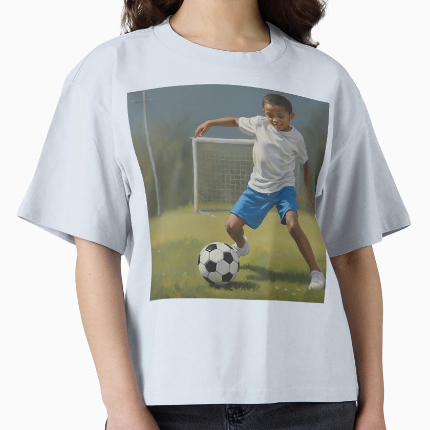 Playing Soccer T-Shirt - Custom Art Print for Adults - T-Shirt, Sweatshirt, Hoodie