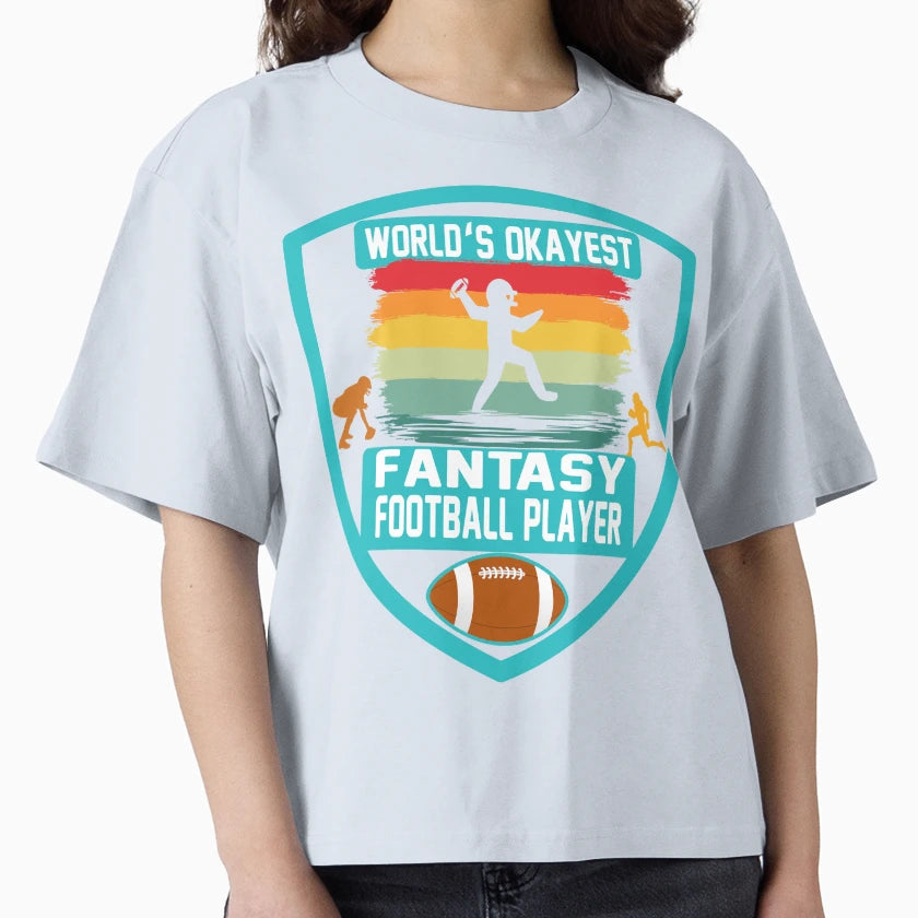 Worlds Okayest Fantasy Player T-Shirt - Custom Art Print Men Women - T-Shirt, Sweatshirt, Hoodie