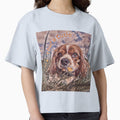 Cute Beagle dog in a Fall country field by - Adult & Kids T-Shirts, Sweatshirts & Hoodies apparel design preview 1