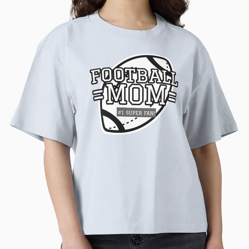 Football Mom 1 Super Fan T-Shirt - Novelty Apparel Unisex - T-Shirt, Sweatshirt, Hoodie