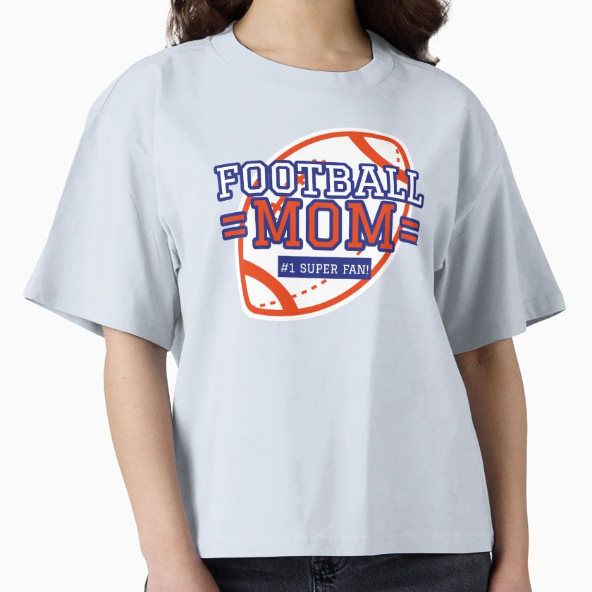 Football Mom 1 Super Fan T-Shirt - Custom Art Print Unisex - T-Shirt, Sweatshirt, Hoodie
