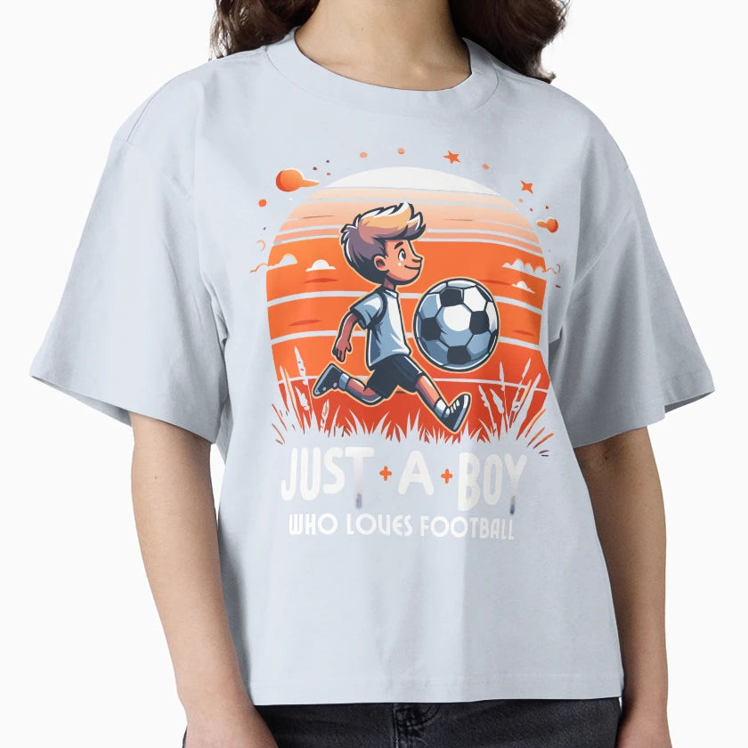 Just Who Loves Football Sunset Soccer T-Shirt - Graphic Print Men Women - T-Shirt, Sweatshirt, Hoodie