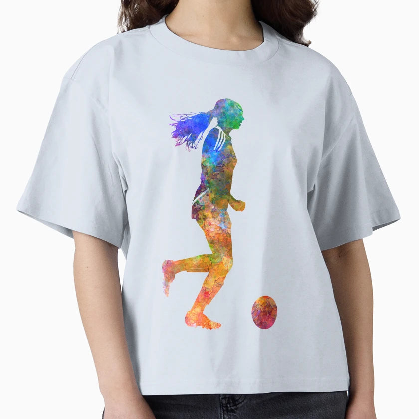 Playing Soccer Football Player T-Shirt - Minimalist Print for Adults - T-Shirt, Sweatshirt, Hoodie