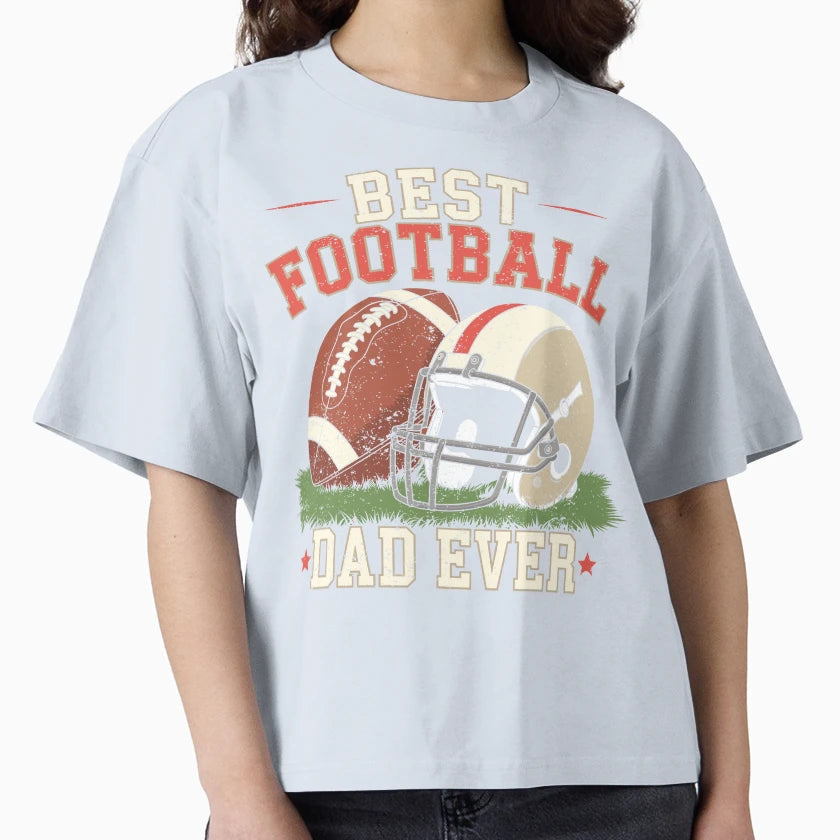 Best Football Dad Ever Football T-Shirt - Casual Everyday Wear for Adults - T-Shirt, Sweatshirt, Hoodie