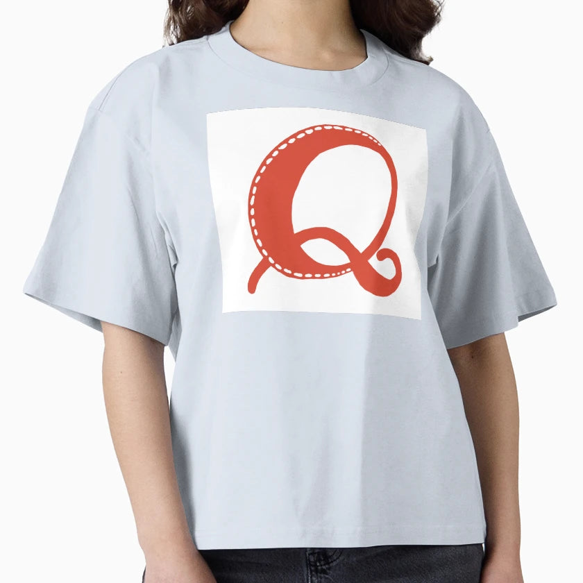 Letter Q Red Initial Monogram T-Shirt - Fun Novelty Design for Adults - T-Shirt, Sweatshirt, Hoodie