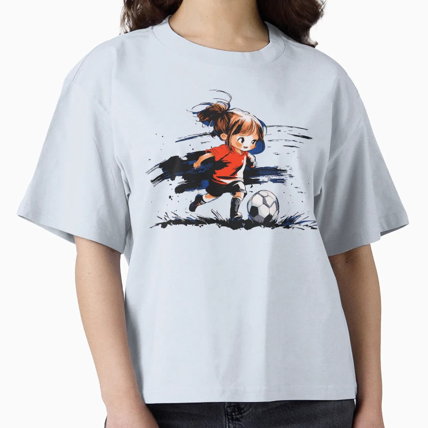 Chibi Soccer Player T-Shirt - Aesthetic Graphic for Adults - T-Shirt, Sweatshirt, Hoodie
