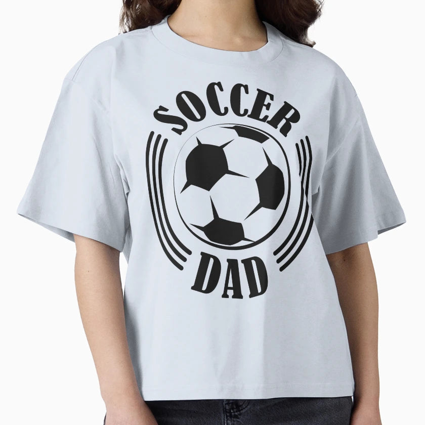 Soccer Dad Father Soccer Ball Logo T-Shirt - Casual Everyday Wear Unisex - T-Shirt, Sweatshirt, Hoodie