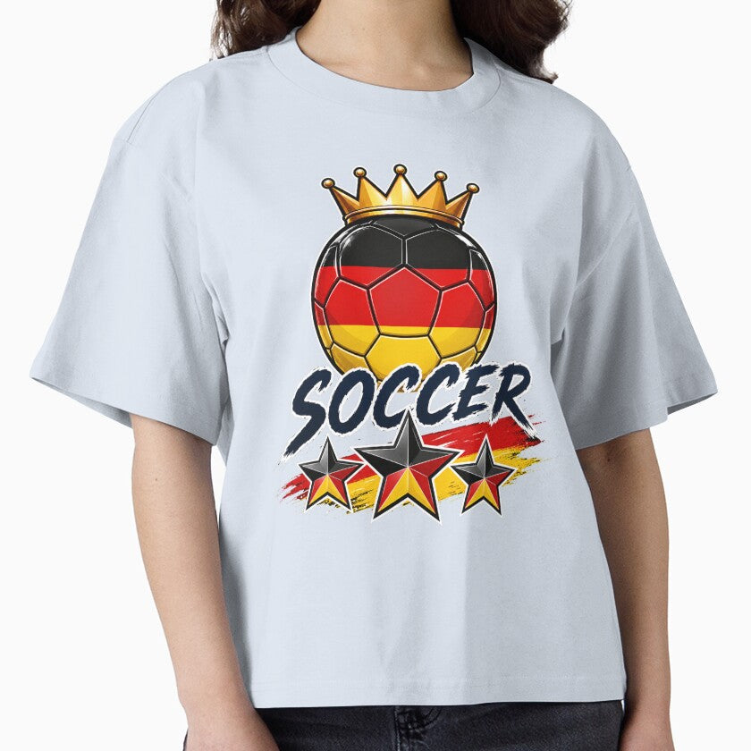 Germany Flag Crowned Soccer Ball by QuiteOrbit - Adult & Kids T-Shirts, Sweatshirts & Hoodies apparel design preview 1