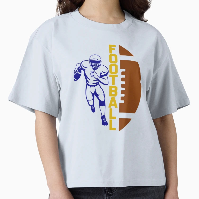 Running Football Player Football T-Shirt - Fun Novelty Design Men Women - T-Shirt, Sweatshirt, Hoodie