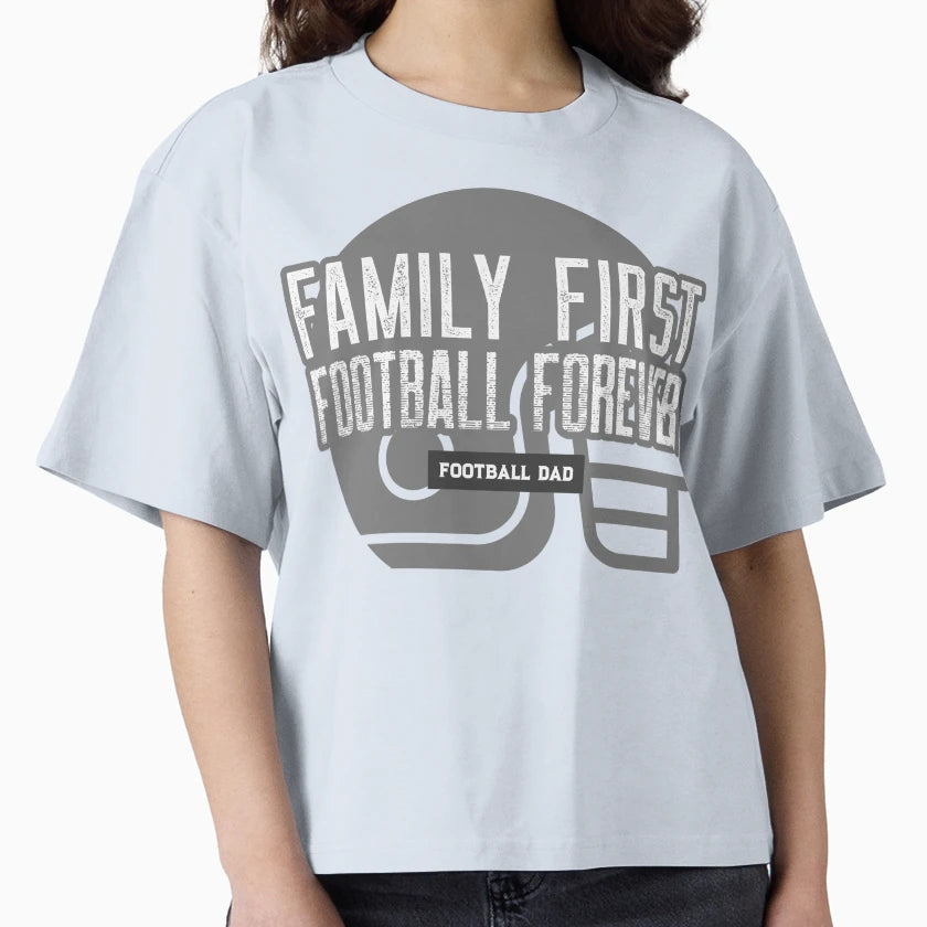 Family First Football Forever T-Shirt - Aesthetic Graphic for Adults - T-Shirt, Sweatshirt, Hoodie