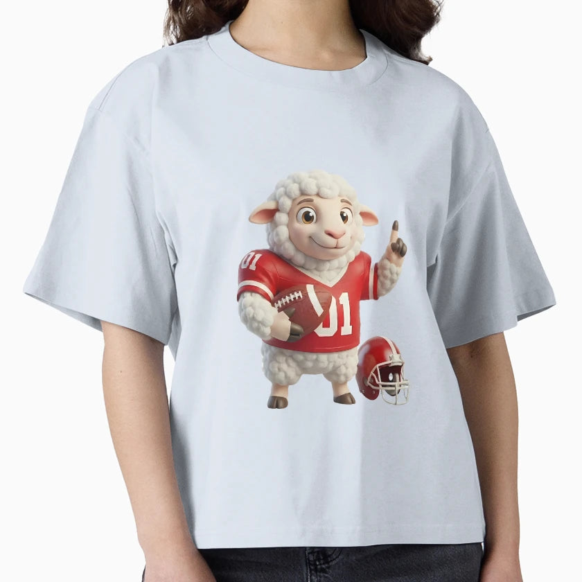 Woolly Football Champ 3D American T-Shirt - Minimalist Print Men Women - T-Shirt, Sweatshirt, Hoodie