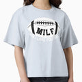 Milf I Love Football American T-Shirt - Minimalist Print Men Women - T-Shirt, Sweatshirt, Hoodie