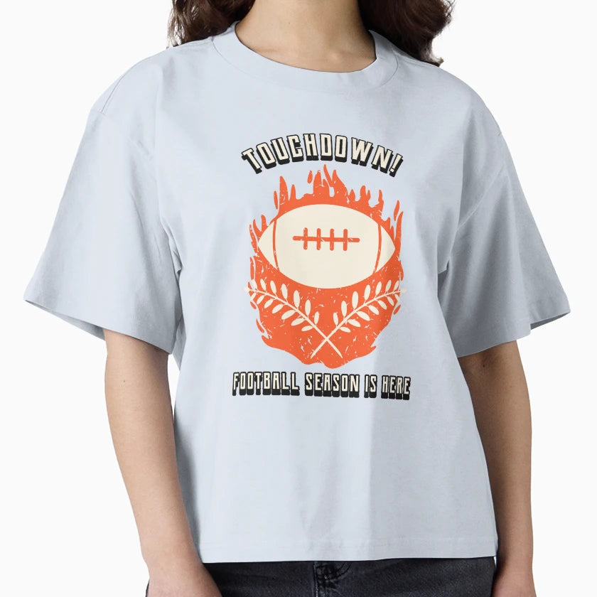 Touchdown Hype Fiery Football Season T-Shirt - Fun Novelty Design Unisex - T-Shirt, Sweatshirt, Hoodie