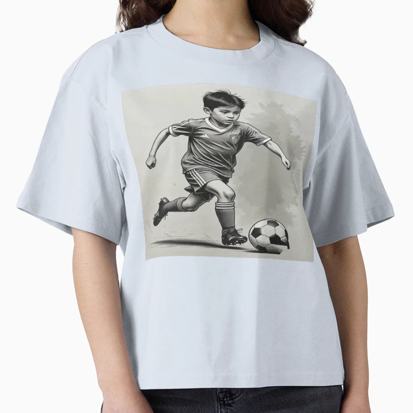 Young Soccer Dreamer Black And White T-Shirt - Streetwear Style Men Women - T-Shirt, Sweatshirt, Hoodie