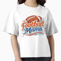 Football Mama Embroidered Patch T-Shirt - Fun Novelty Design Unisex - T-Shirt, Sweatshirt, Hoodie