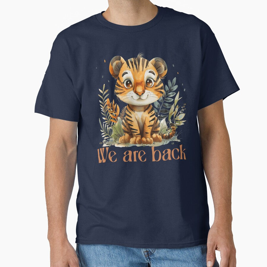 Tiger, back to school by FOODIESART - Adult & Kids T-Shirts, Sweatshirts & Hoodies apparel design preview 1