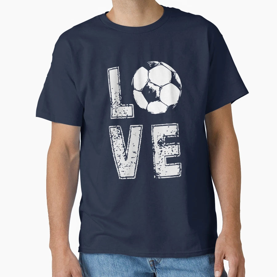 Love Soccer Football T-Shirt - Trendy Graphic for Adults - T-Shirt, Sweatshirt, Hoodie