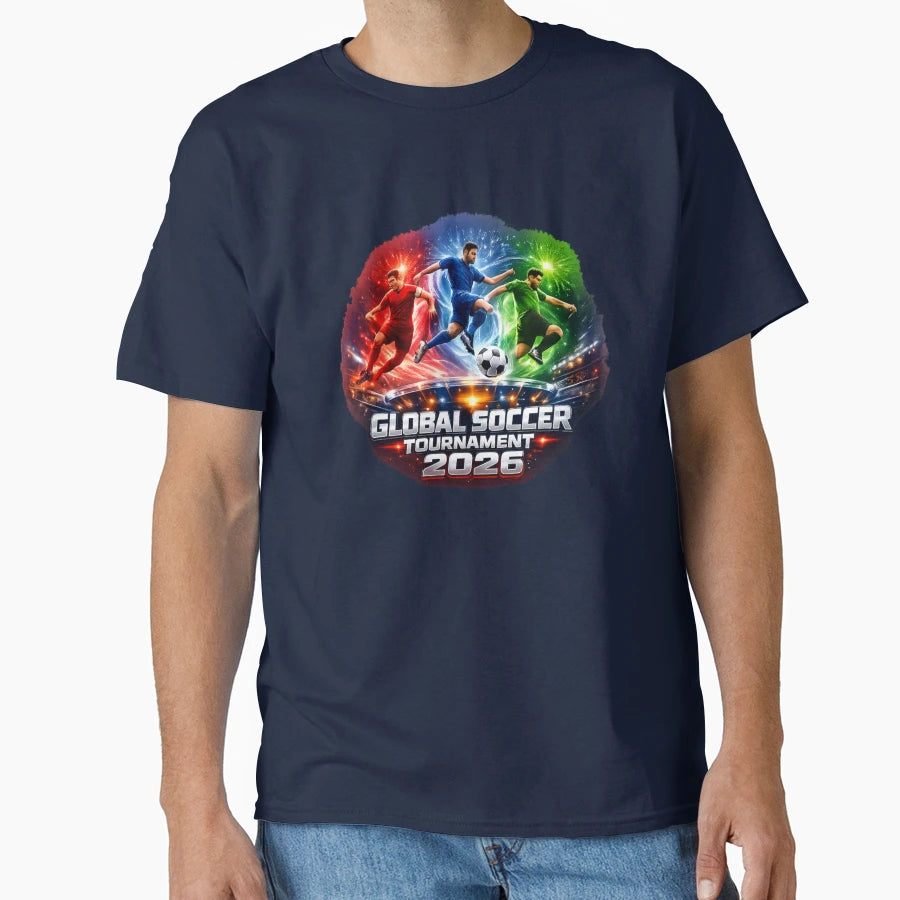 Global Soccer Tournament 2026 Dynamic T-Shirt - Unique Graphic for Adults - T-Shirt, Sweatshirt, Hoodie