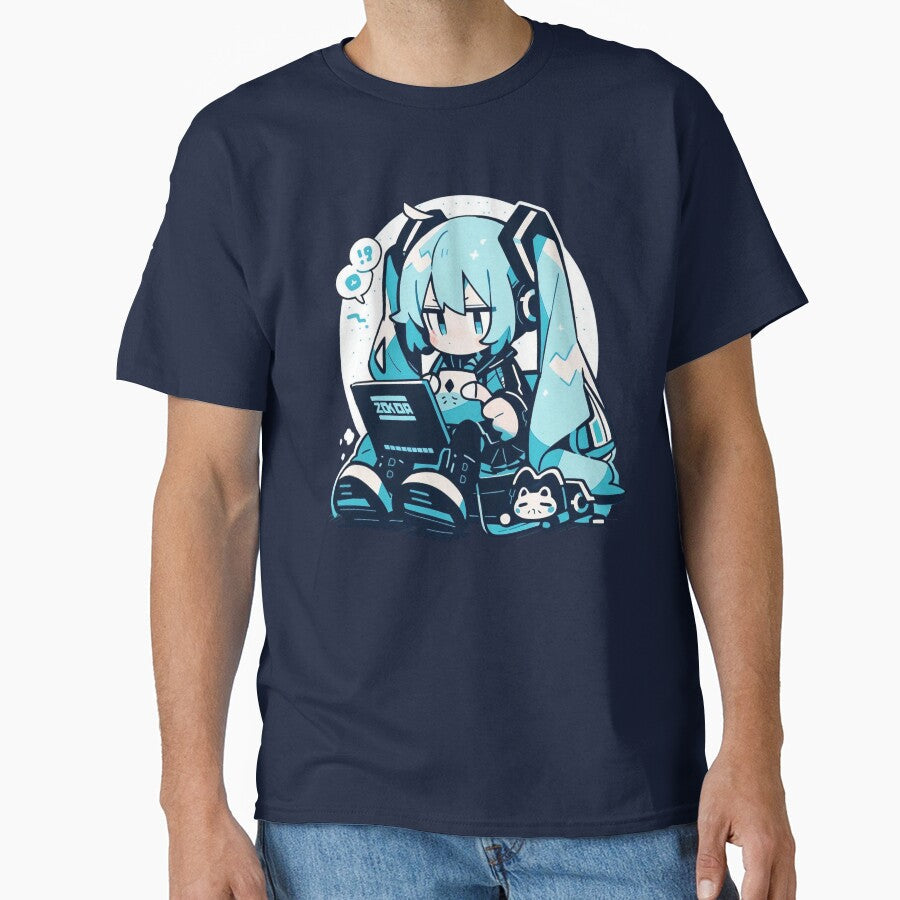 Nerdy Miku by ArtHouse55 - Adult & Kids T-Shirts, Sweatshirts & Hoodies apparel design preview 1