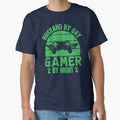 Night Gaming Hubby: Gamer Husband Controller Geek - Adult & Kids T-Shirts, Sweatshirts & Hoodies apparel design preview 1