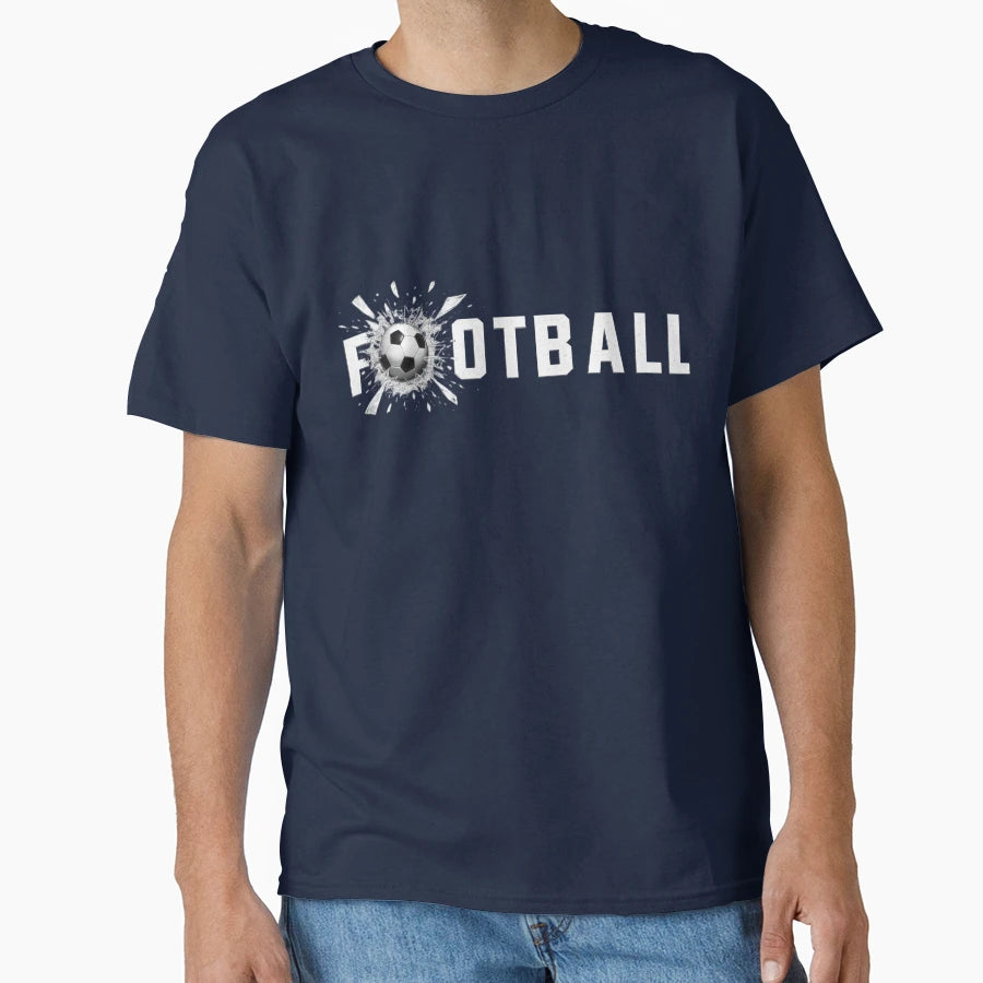 Football Glass Impact Soccer Ball T-Shirt - Fun Novelty Design Men Women - T-Shirt, Sweatshirt, Hoodie