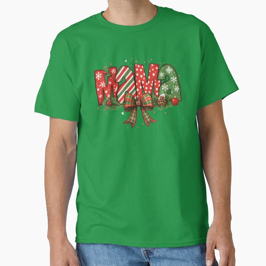 Mama Christmas Retro Holiday Style by wingoo22 - Adult & Kids T-Shirts, Sweatshirts & Hoodies apparel design preview 1