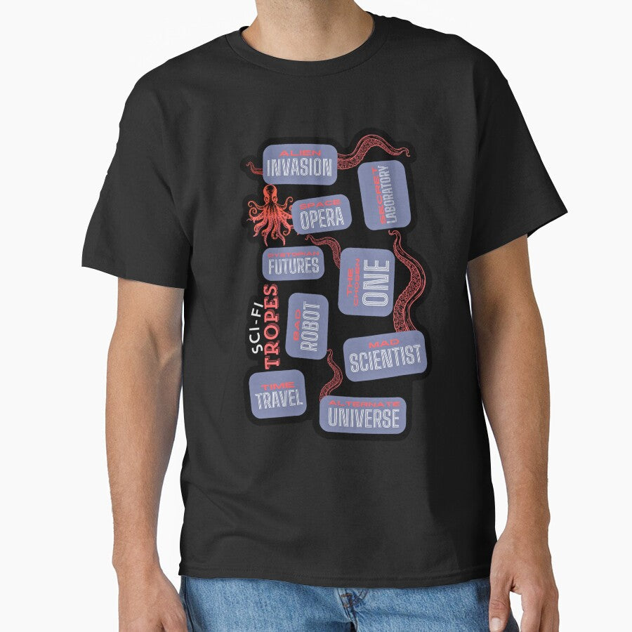 Fanfic Scifi Tropes by Renata Illustrata - Adult & Kids T-Shirts, Sweatshirts & Hoodies apparel design preview 1