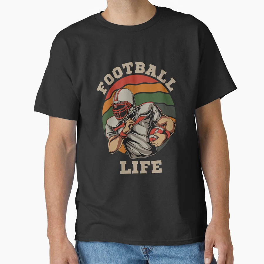 Football Life T-Shirt - Novelty Apparel for Adults - T-Shirt, Sweatshirt, Hoodie