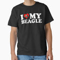 I Love My Beagle by Cat Lady Designs - Adult & Kids T-Shirts, Sweatshirts & Hoodies apparel design preview 1