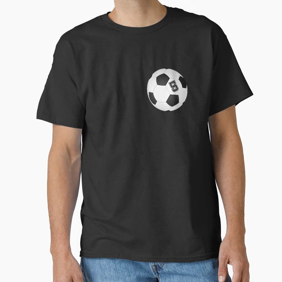 Football Player Jersey No 5 Soccer T-Shirt - Graphic Print for Adults - T-Shirt, Sweatshirt, Hoodie