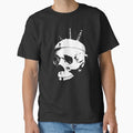 Cyberpunk Skull Mod.3 (White) by 7S Seveness Design - Adult & Kids T-Shirts, Sweatshirts & Hoodies apparel design preview 1