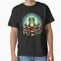 Zen Frog on Mushroom Yoga Design Cute Meditating - Adult & Kids T-Shirts, Sweatshirts & Hoodies apparel design preview 1