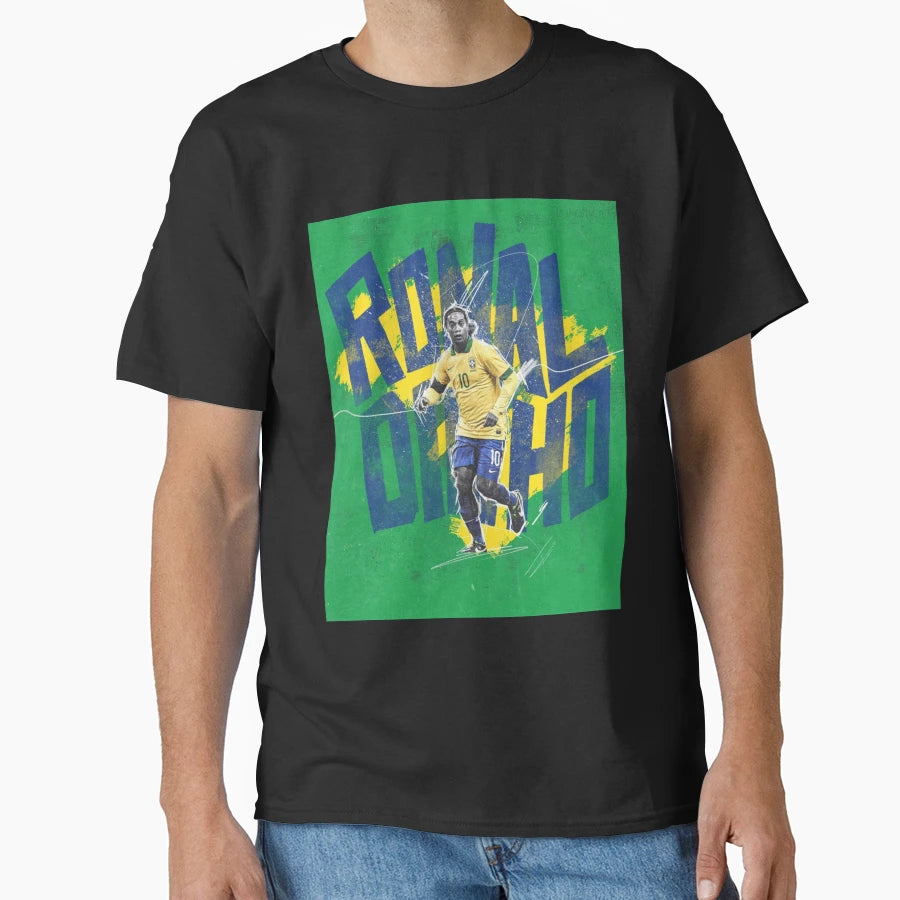 Wallpaper Ronaldinho Art T-Shirt - Custom Art Print Unisex - T-Shirt, Sweatshirt, Hoodie