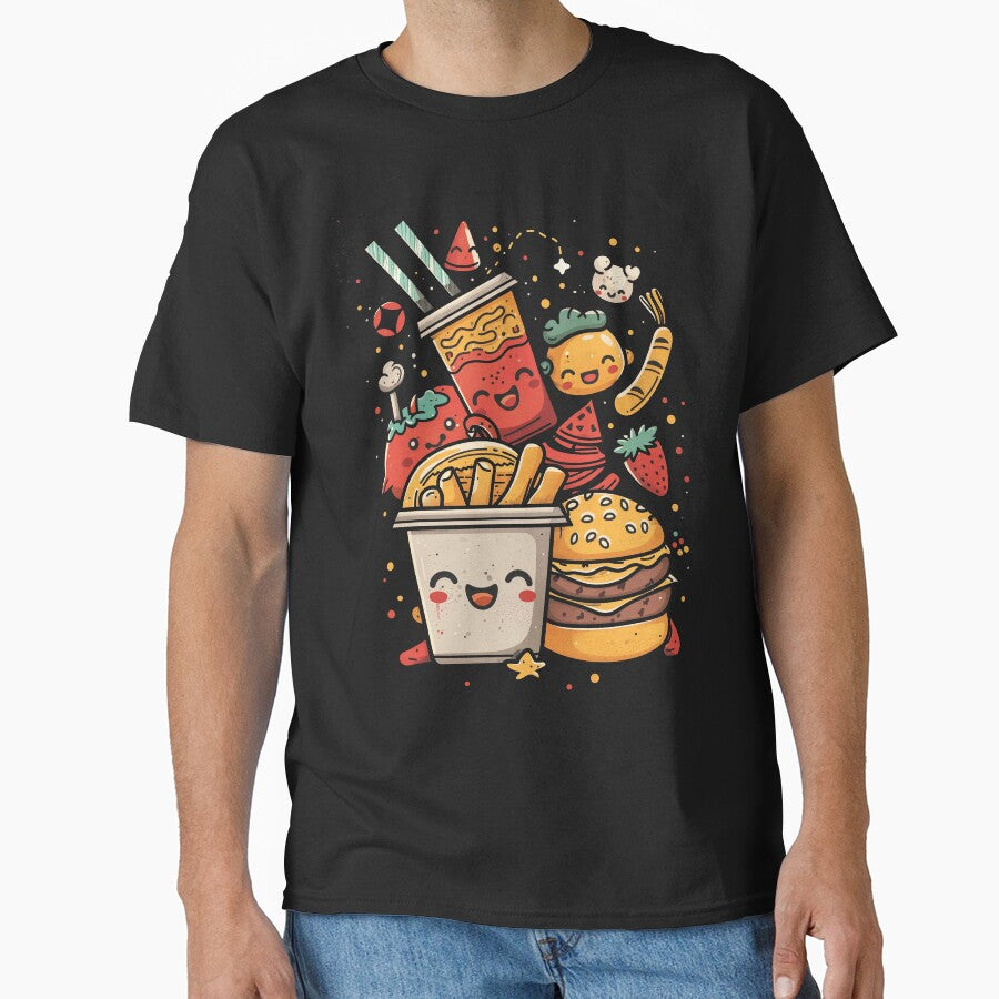 Kawai Burger by nomiraclehere - Adult & Kids T-Shirts, Sweatshirts & Hoodies apparel design preview 1
