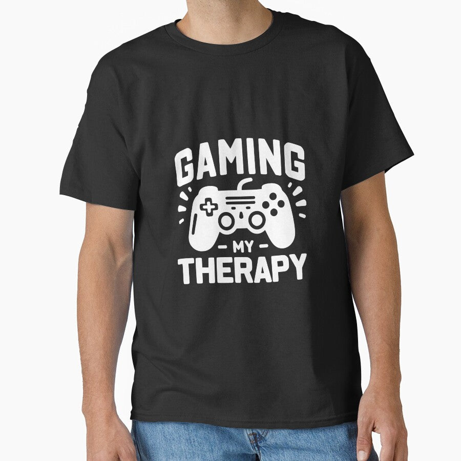 Gaming My Therapy by Frank Ring - Adult & Kids T-Shirts, Sweatshirts & Hoodies apparel design preview 1