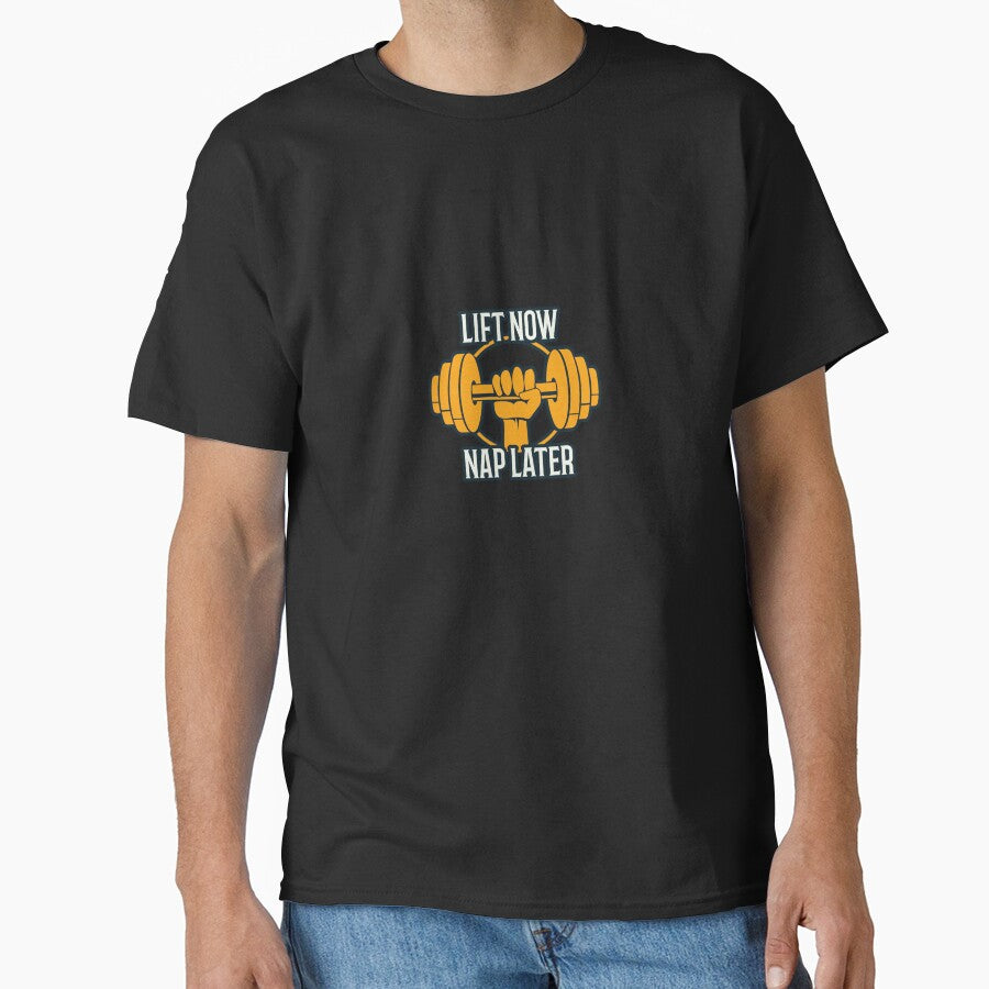 Lift Now Nap Later by PucksPlace - Adult & Kids T-Shirts, Sweatshirts & Hoodies apparel design preview 1