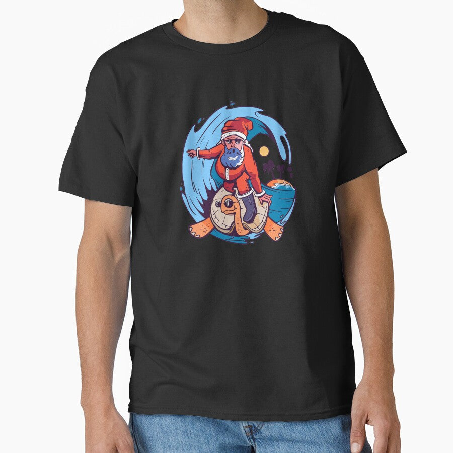 Santa Surfing by zaher97 - Adult & Kids T-Shirts, Sweatshirts & Hoodies apparel design preview 1