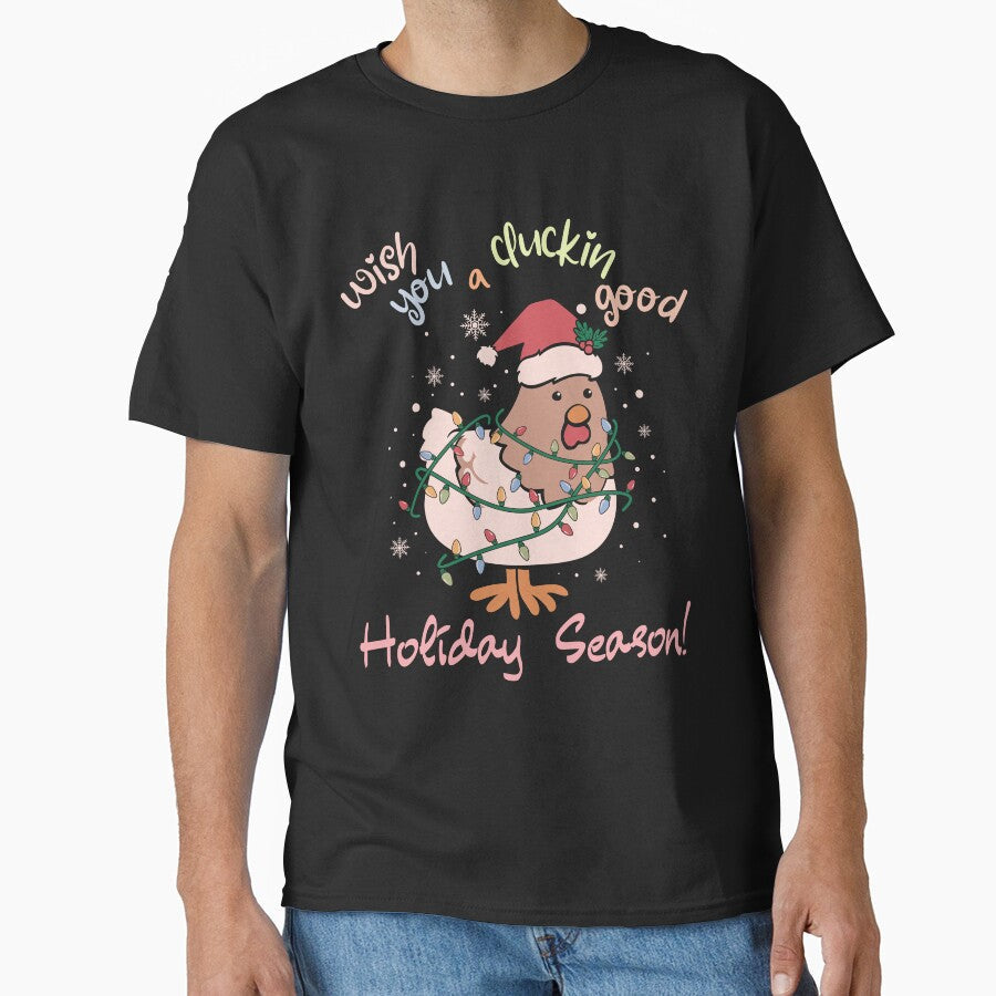 Wish you a cluckin good holiday season by LDisme - Adult & Kids T-Shirts, Sweatshirts & Hoodies apparel design preview 1