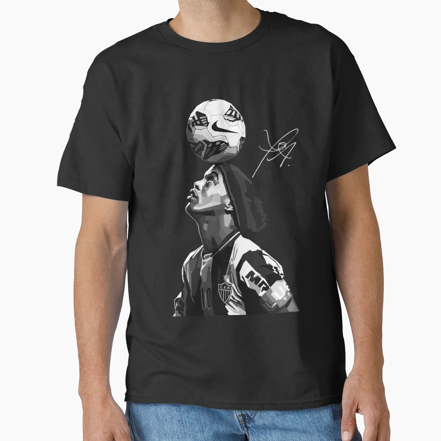 Ronaldinho Black And White T-Shirt - Graphic Print Men Women - T-Shirt, Sweatshirt, Hoodie