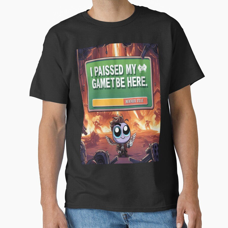 I Paused My Game to Be Here by merchamjad - Adult & Kids T-Shirts, Sweatshirts & Hoodies apparel design preview 1